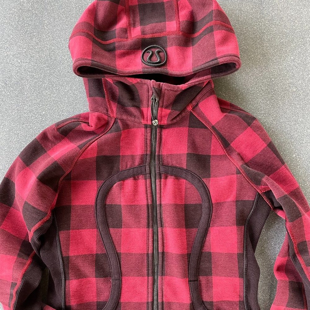 RARE EUC Lululemon Scuba Hoodie II in Buffalo Plaid Mini Camp Check size 8